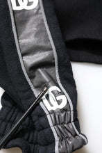 Dolce & Gabbana Black Cotton Logo Hooded Sweatshirt Sweater