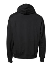 Dolce & Gabbana Black Embroidery Hooded Sweatshirt Sweater