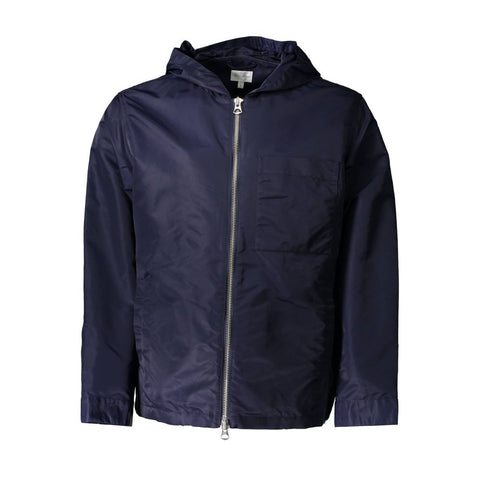 Blue Nylon Men Jacket Gant