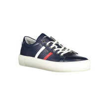 Blue Leather Men Sneaker Tommy Hilfiger