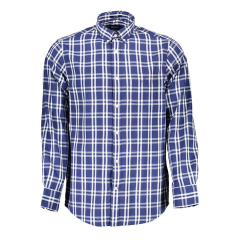 Blue Cotton Men Shirt Gant