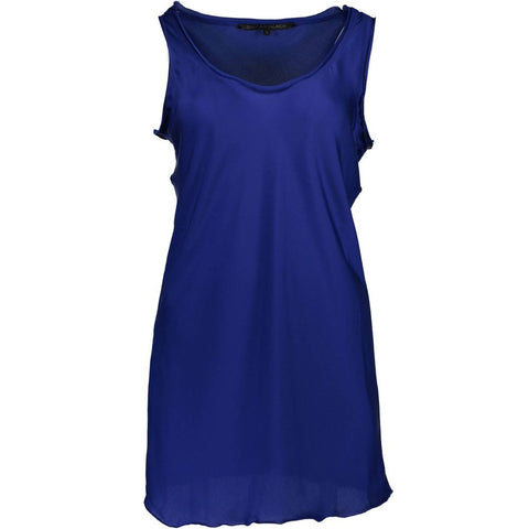 Blue Polyester Womens Tank Top Silvian Heach