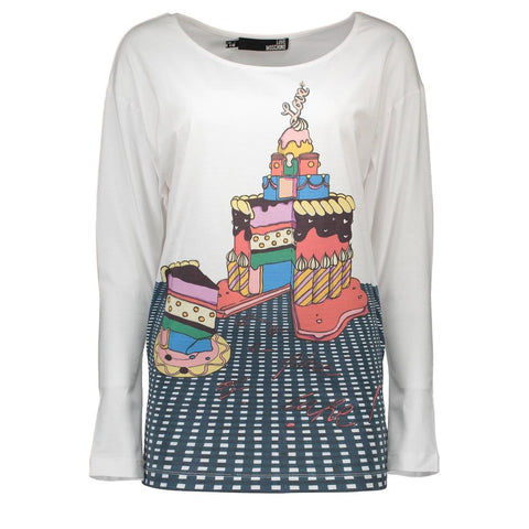 White Cotton Unisex T-Shirt Love Moschino
