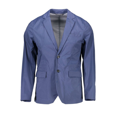 Blue Nylon Men Jacket Gant