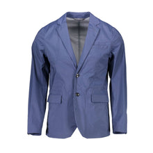 Blue Nylon Men Jacket Gant