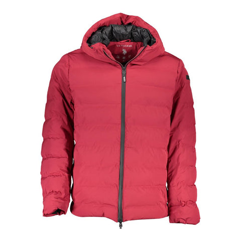 Red Polyamide Men Jacket U.S. POLO ASSN.