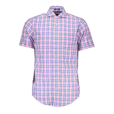 Pink Cotton Men Shirt Gant