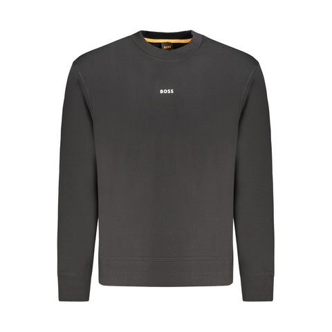 Hugo Boss Black Cotton Men Sweater