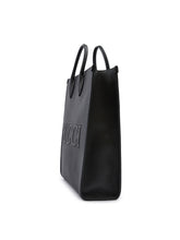 Gucci Black Leather Logo Medium Tote Bag