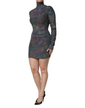 Dolce & Gabbana Black Embellished Nylon Bodycon Mini Dress