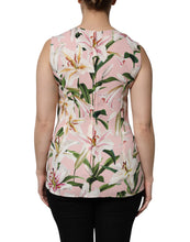 Dolce & Gabbana Multicolor Floral Print Round Neck Tank Top