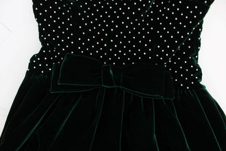 Green Velvet Crystal Long Maxi Dress Dolce & Gabbana