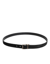 Dolce & Gabbana Black Calf Leather Classic Metal Buckle Belt