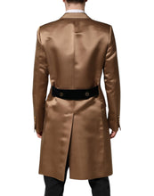 Dolce & Gabbana Brown Silk Single Breasted Trench Coat  Jacket