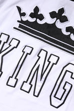 Dolce & Gabbana White Cotton Crown King Embroidery T-shirt
