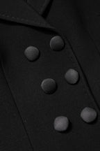 Dolce & Gabbana Black Wool Double Breasted Coat Jacket