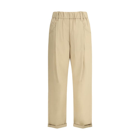 Cotton Elasticated Pants Brunello Cucinelli