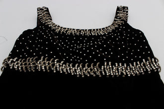 Brown Velvet Crystal Sheath Gown Dress Dolce & Gabbana