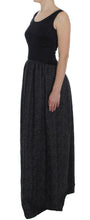 Black Gray Sheath Gown Full Length Dress Dolce & Gabbana
