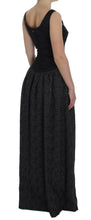 Black Gray Sheath Gown Full Length Dress Dolce & Gabbana