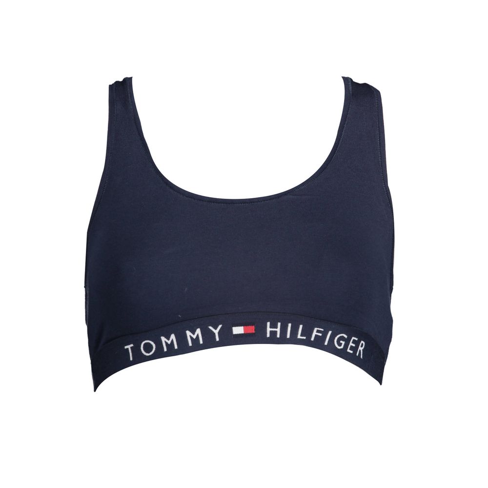 Blue Cotton Women Sports Bra Tommy Hilfiger