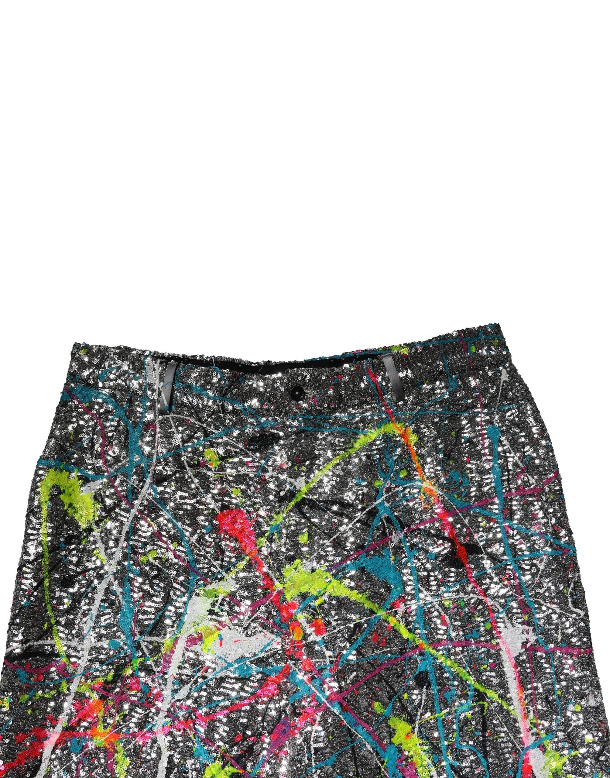Dolce & Gabbana Multicolor Sequined Embellished Pants