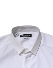 Dolce & Gabbana White GOLD Long Sleeves Dress Formal Shirt