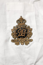 Dolce & Gabbana White DG Crown Embellish Dress Formal Shirt