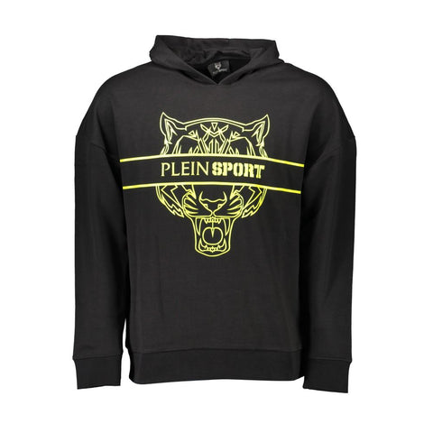 Black Cotton Men Sweater Plein Sport
