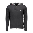 U.S. POLO ASSN. Black Cotton Mens Cardigan
