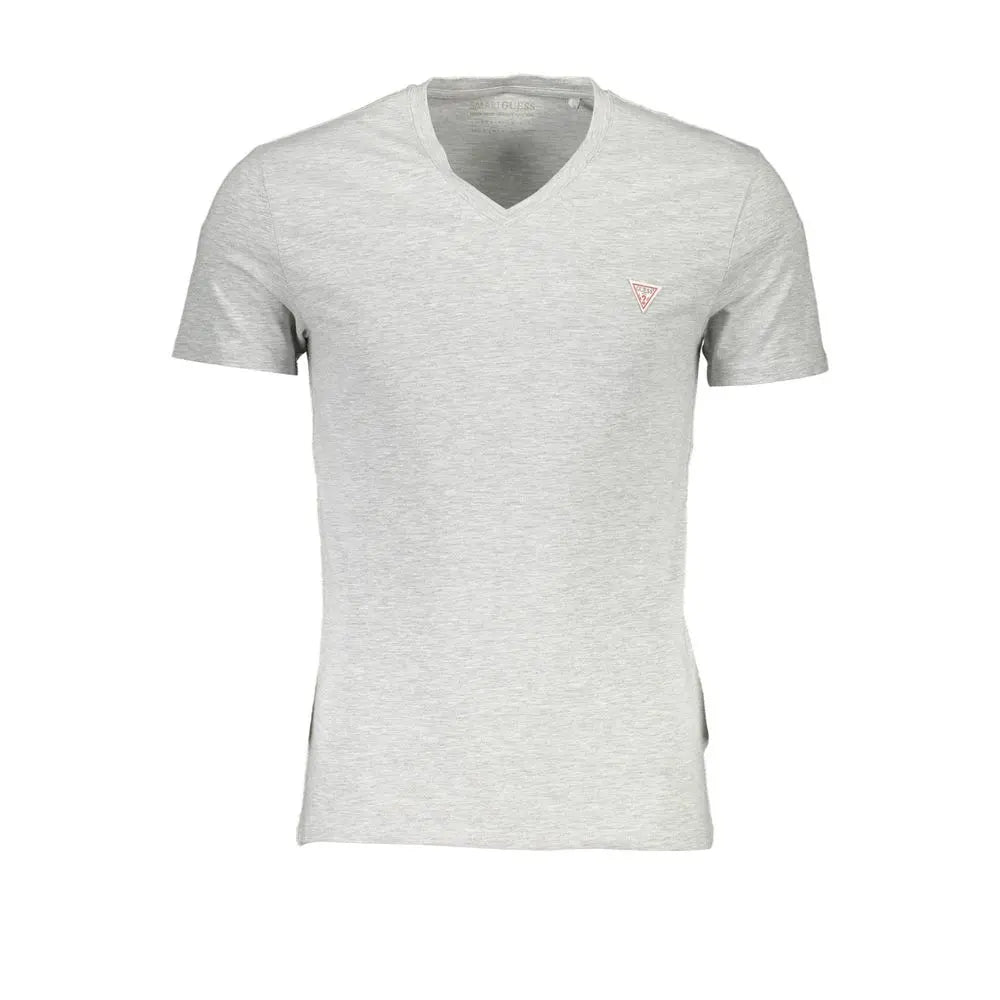 Gray Cotton Men T-Shirt Guess Jeans
