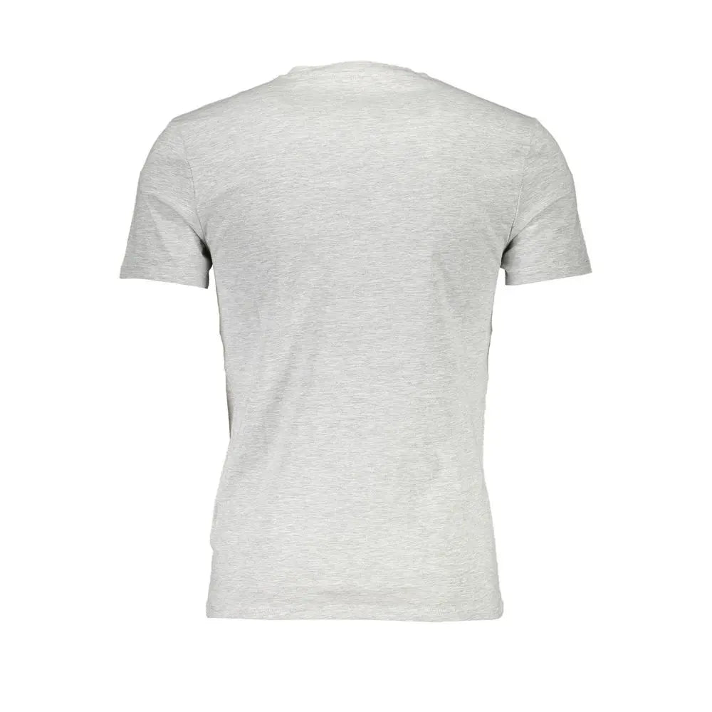 Gray Cotton Men T-Shirt Guess Jeans