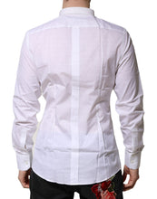 Dolce & Gabbana White Cotton GOLD Long Sleeves Formal Shirt