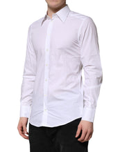 Dolce & Gabbana White Cotton GOLD Long Sleeves Formal Shirt