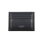Tommy Hilfiger Sleek Blue Leather Card Holder with Contrast Detail