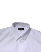 Dolce & Gabbana White GOLD Long Sleeve Dress Men Formal Shirt