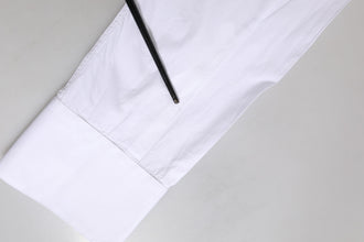 Dolce & Gabbana White GOLD Cotton Poplin Dress Formal Shirt