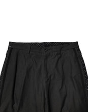 Dolce & Gabbana Gray Cotton Patterned Formal Pants