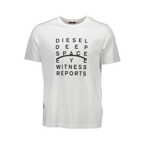 Diesel White Cotton Men T-Shirt