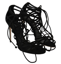 Black Suede Strap Stilettos Sandals Dolce & Gabbana