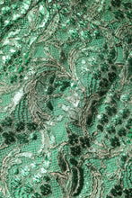 Dolce & Gabbana Green Cotton Floral Lace Sheath Midi Dress