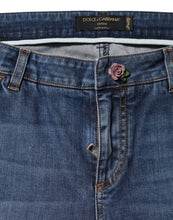 Dolce & Gabbana Blue Low Waist Cotton Skinny Denim Jeans
