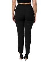 Dolce & Gabbana Black High Waisted Tapered STAFF Pants
