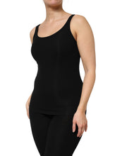 Dolce & Gabbana Black Cotton Stretch Sleeveless Women Tank Top