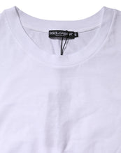 Dolce & Gabbana White Cotton Short Sleeve Round Neck T-shirt