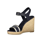 Tommy Hilfiger Blue Leather Women Sandal