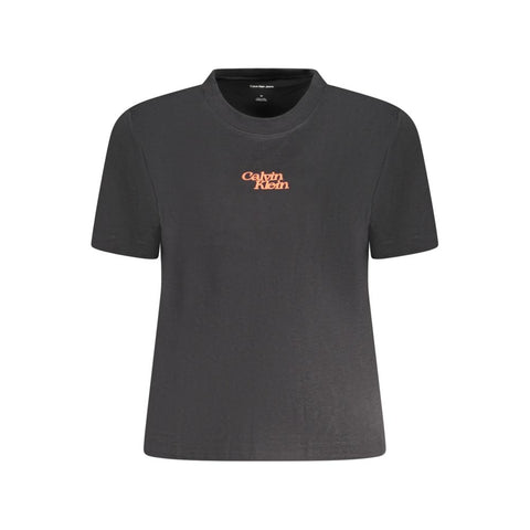 Calvin Klein Black Cotton Women T-Shirt