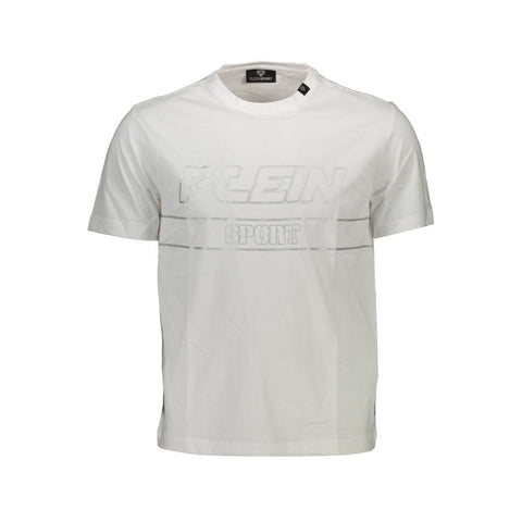 White Cotton Men T-Shirt Plein Sport