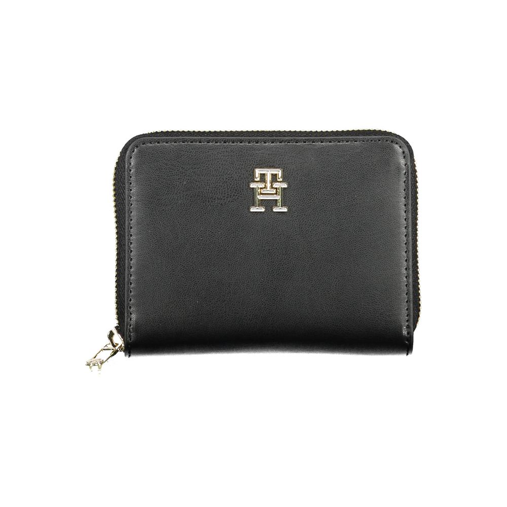 Tommy Hilfiger Black Polyurethane Women Wallet