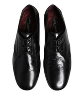 Dolce & Gabbana Black Leather Lace Up Derby Dress Formal Shoes